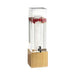 Cal-Mil 1527-3-60 3 gal Beverage Dispenser w/ Ice Tube - Plastic Container, Bamboo Base-cityfoodequipment.com