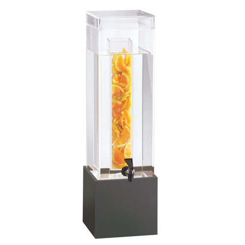 Cal-Mil 1527-3-96 3 gal Beverage Dispenser w/ Ice Tube - Plastic Container, Midnight Base-cityfoodequipment.com