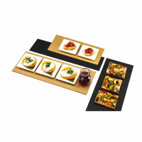 Cal-Mil 1530-616-13 Rectangular Serving Board - 16" x 6", Composite, Black-cityfoodequipment.com