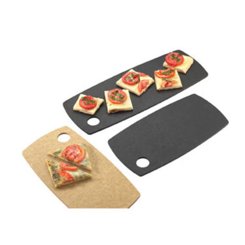 Cal-Mil 1531-612-13 Rectangular Serving Board - 12" x 6", Composite, Black-cityfoodequipment.com
