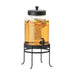 Cal-Mil 1580-2-13 SoHo 2 Gallon Round Glass Beverage Dispenser - Black Metal Base-cityfoodequipment.com