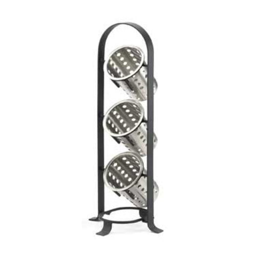 Cal-Mil 1583-13 3 Tier Cylinder Display, 8 3/4 x 8 1/2 x 21", Black-cityfoodequipment.com