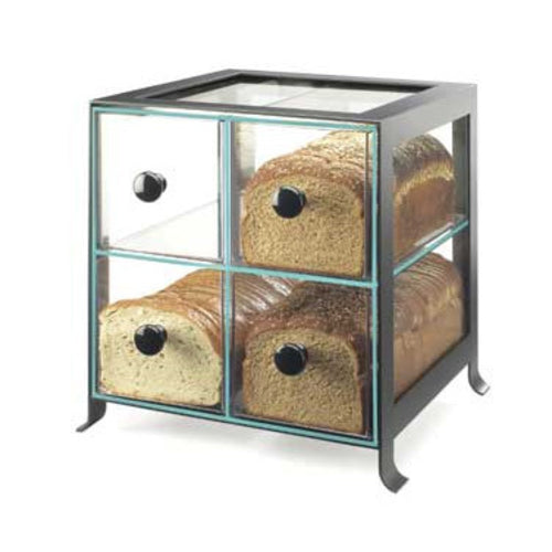Cal-Mil 1586-13 BPA Free Bread Case, 14 x 13 x 14 1/2", Black-cityfoodequipment.com