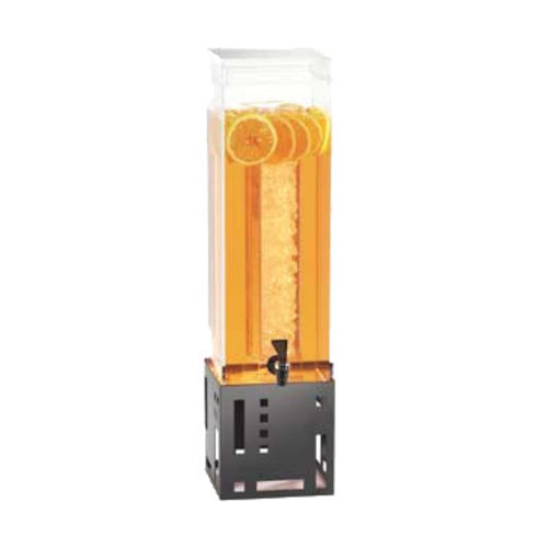 Cal-Mil 1602-1-13 1 1/2 gal Beverage Dispenser w/ Ice Tube - Plastic Container, Black Base-cityfoodequipment.com