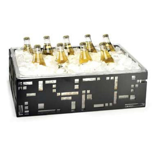 Cal-Mil 1603-12-13 Rectangular Ice Housing - 21"L x 12 1/2"W x 6 1/2"H, Black-cityfoodequipment.com