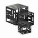 Cal-Mil 1607-7-13 7" Square Riser Cube - Metal, Black-cityfoodequipment.com