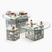 Cal-Mil 1607-9-55 9" Squared Cube Riser, Stainless-cityfoodequipment.com