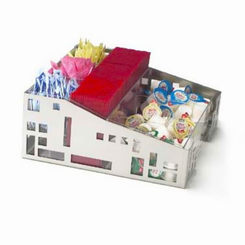 Cal-Mil 1616-55 9 Compartment Condiment Organizer - 12" x 12" x 5 1/4", Stainless-cityfoodequipment.com