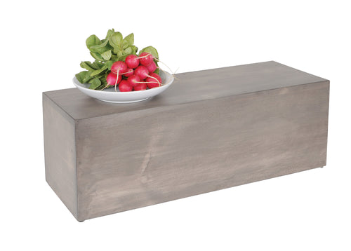 Cal-Mil 166-7-110 Rectangular Display Riser - 7" x 20 1/2" x 7", Pine Wood, Gray Wash-cityfoodequipment.com