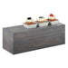 Cal-Mil 166-7-83 Rectangular Display Riser - 20"L x 7"W x 7"H, Oak Wood, Gray-cityfoodequipment.com
