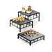 Cal-Mil 1711-7-65 12" Square Buffet Riser w/ Slate Top - 7"H, Metal, Black-cityfoodequipment.com