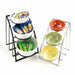 Cal-Mil 1712-10-13 Mission Style Bowl Rack Only - Holds 10" Bowls, Black-cityfoodequipment.com