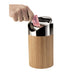 Cal-Mil 1717-60 Countertop Trash Can w/ Bamboo Body & Stainless Top, 5 x 7" High-cityfoodequipment.com