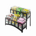 Cal-Mil 1723-39 Rectangular 6 Compartment Condiment Jar Display - Clear/Silver-cityfoodequipment.com