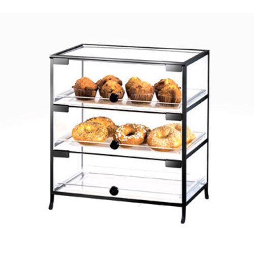 Cal-Mil 1735-1318 3 Door Elite Display Case w/ (3) 13 x 18" Trays & Acrylic Body-cityfoodequipment.com