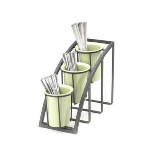 Cal-Mil 1746-3-13 3 Tier Mission Style Frame for Crock & Cylinder, 10 3/4" H, Black-cityfoodequipment.com