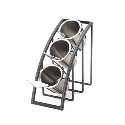 Cal-Mil 1747-3-13 3 Tier Mission Style Frame for Crock & Cylinder, 13" H, Black-cityfoodequipment.com