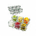 Cal-Mil 1809-13 Rectangular 6 Compartment Condiment Jar Display - Clear/Black-cityfoodequipment.com