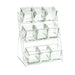 Cal-Mil 1812-39 Rectangular 9 Compartment Condiment Jar Display - Clear/Silver-cityfoodequipment.com