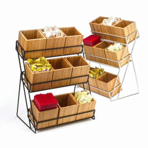 Cal-Mil 1817-13 Condiment Organizer w/ (9) Bins - Black-cityfoodequipment.com