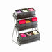 Cal-Mil 1817-96 Condiment Organizer w/ (9) Bins - Black-cityfoodequipment.com