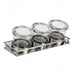 Cal-Mil 1850-5-55NL (3) Compartment Bar Garnish Tray - Notched Lid-cityfoodequipment.com