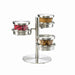 Cal-Mil 1855-4-55 (3) Compartment Bar Garnish Tray - Lift Off Lid-cityfoodequipment.com