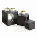 Cal-Mil 1915-96 3 Piece Cube Display Riser Set - 9", 7", & 5", Midnight Bamboo-cityfoodequipment.com