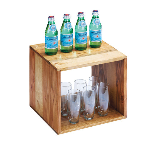 Cal-Mil 1929-12-99 12" Square Buffet Riser, Reclaimed Wood-cityfoodequipment.com