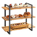 Cal-Mil 1940-99 3 Level Display Riser Shelf - 18"L x 12"W x 24"H, Metal Frame/Wood Shelves-cityfoodequipment.com