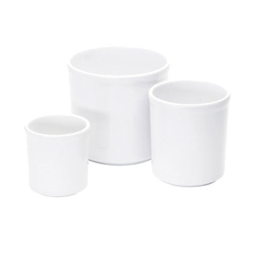 Cal-Mil 1950-64-15 64 oz Melamine Crock, White-cityfoodequipment.com