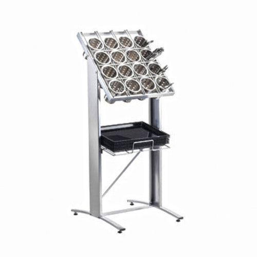 Cal-Mil 2002-74 Flatware and Tray Display Only - 20 3/4" x 24" x 50 1/4", Freestanding, Silver-cityfoodequipment.com