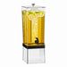 Cal-Mil 2016-13 3 gal Beverage Dispenser w/ Ice Tube - Plastic Container, Clear/Black Base-cityfoodequipment.com