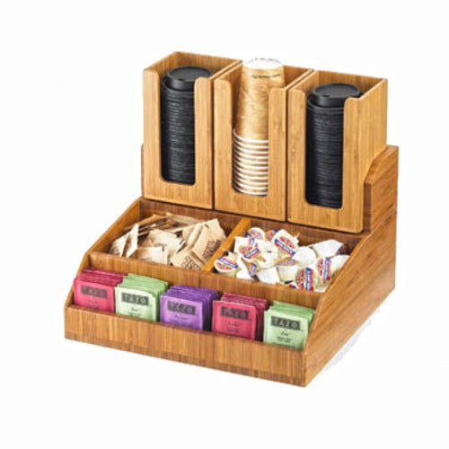 Cal-Mil 2019-60 Multi-Bin Condiment Station- Bamboo-cityfoodequipment.com