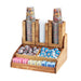 Cal-Mil 2019-99 Condiment Station w/ (3) Compartments & Top Shelf - Reclaimed Wood-cityfoodequipment.com