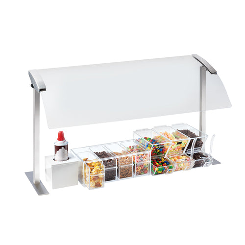 Cal-Mil 2026-4-55 Sneeze Guard - Single, 49 1/4x16x20 3/4", Stainless Steel-cityfoodequipment.com