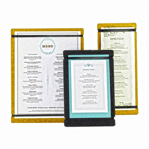 Cal-Mil 2034-811-13 Menu Board w/ Flex Bands - 8 1/2"W x 11"H, Hardboard, Black-cityfoodequipment.com