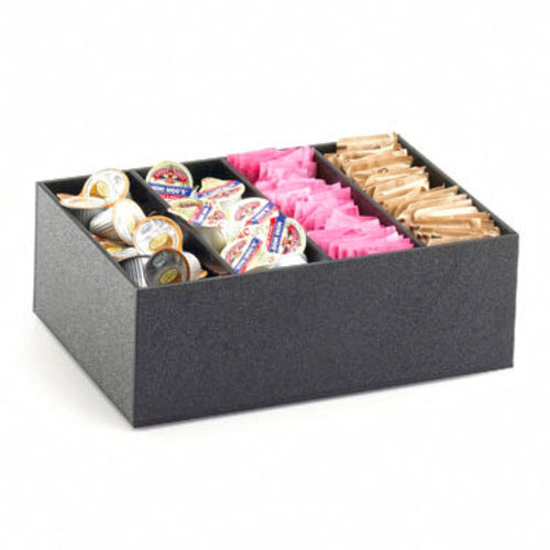 Cal-Mil 2040 Condiment Organizer w/ (4) Bins - Black-cityfoodequipment.com