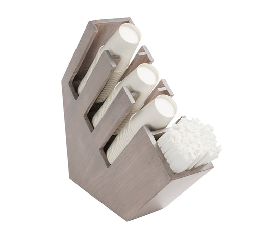 Cal-Mil 2051-110 Straw, Cup & Lid Organizer, (4) Compartment, All Cup Types-cityfoodequipment.com