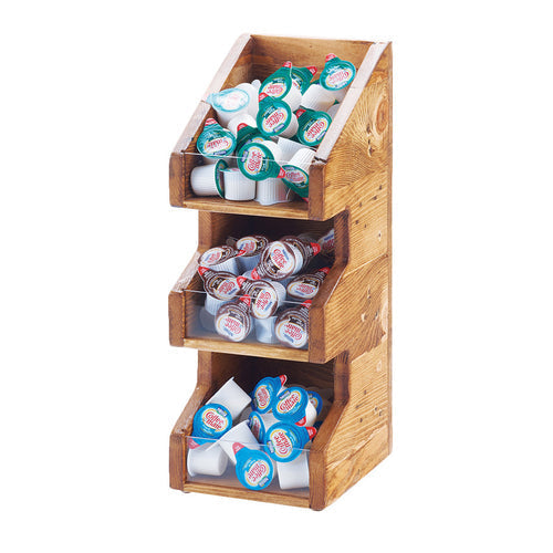 Cal-Mil 2053-99 Condiment Organizer w/ (3) Bins - Brown-cityfoodequipment.com