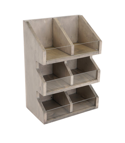 Cal-Mil 2054-110 Condiment Organizer w/ (6) Bins - Gray-cityfoodequipment.com