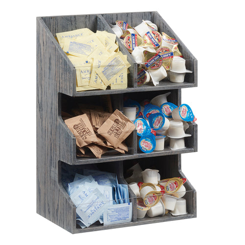 Cal-Mil 2054-83 Condiment Organizer w/ (6) Bins - Gray-cityfoodequipment.com