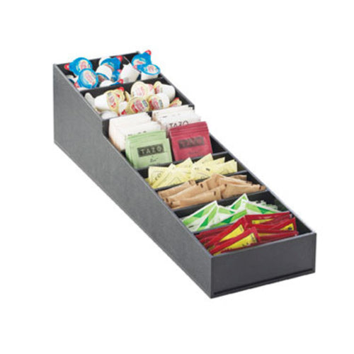 Cal-Mil 2059 Condiment Organizer w/ (8) Bins - Black-cityfoodequipment.com