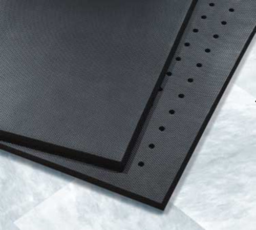 Cactus Mat 2200-35H VIP Black Cloud Mat w/ Drain Holes - 3' x 5', Rubber, Black-cityfoodequipment.com
