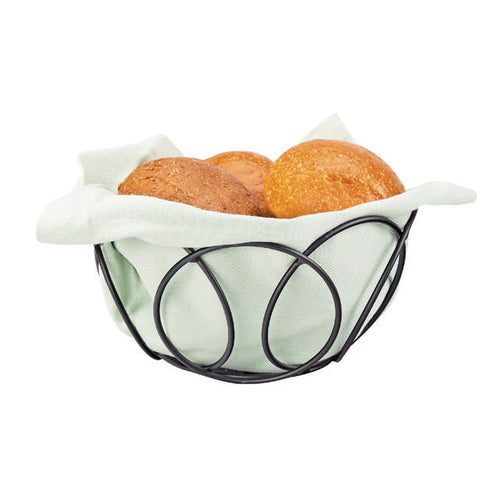 Cal-Mil 22009-13 6 1/2" Round Bread Basket - Wire, Black-cityfoodequipment.com