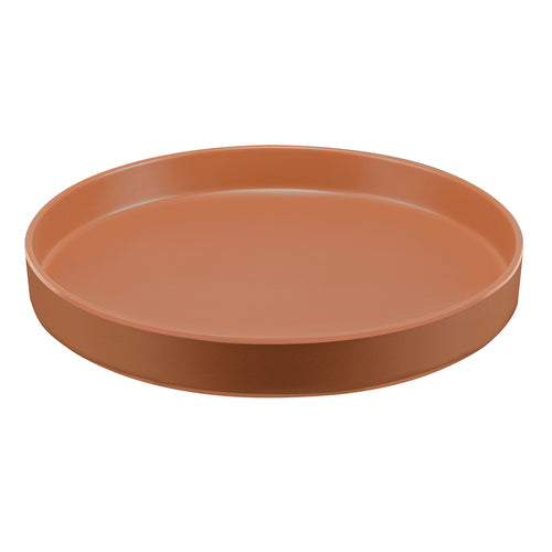 Cal-Mil 22017-12-109 12" Round Melamine Hudson Plate, Terra Cotta-cityfoodequipment.com