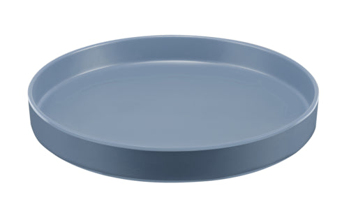 Cal-Mil 22017-12-111 12" Round Melamine Hudson Plate, Stone Blue-cityfoodequipment.com