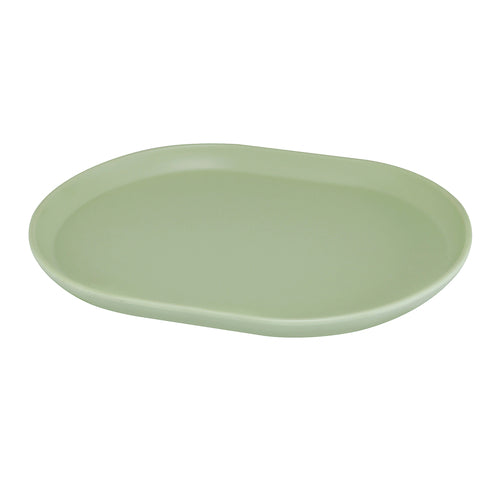 Cal-Mil 22018-107 14" x 11 1/4" Oval Hudson Platter - Melamine, Matcha-cityfoodequipment.com