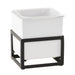 Cal-Mil 22020-6-13 Ice Housing w/ White Melamine Ice Pan - 6 1/2"W x 7"D x 8"H, Iron Frame-cityfoodequipment.com