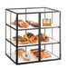 Cal-Mil 22021-13 3 Tier Pastry Display Case w/ Swing Doors - 21"W x 18 1/4"D x 23"H, Acrylic/Steel, Black-cityfoodequipment.com